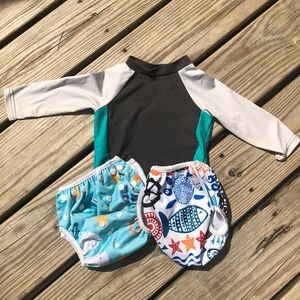 Swim Set (Rashguard + Swim Diapers)